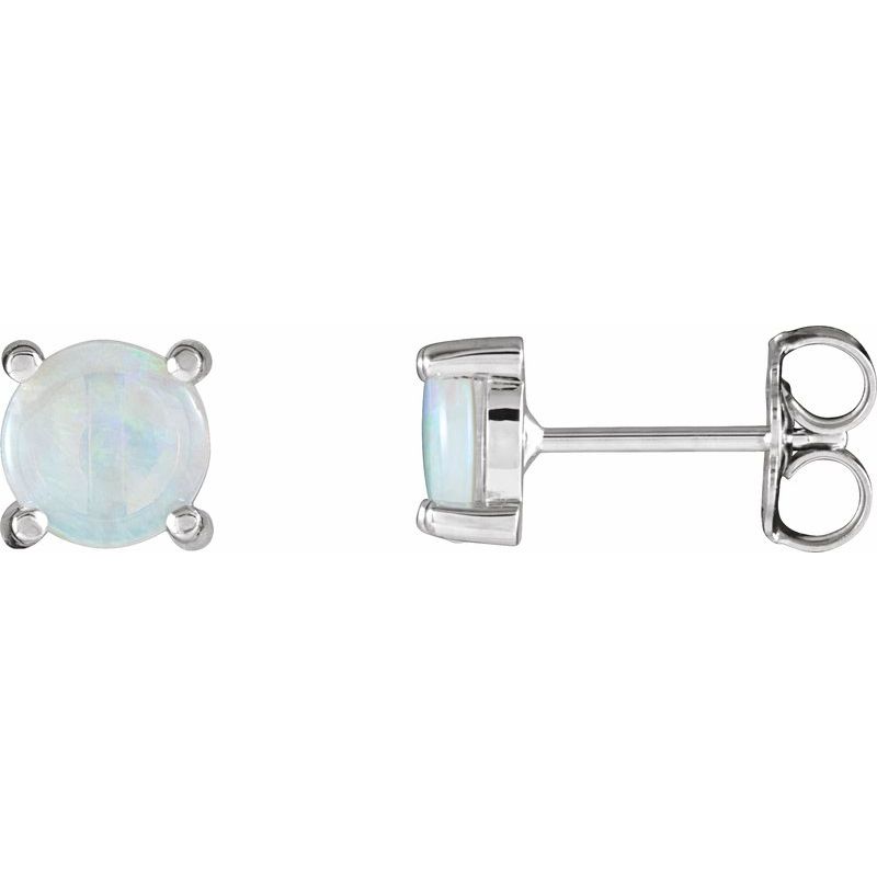 4-Prong Cabochon Earrings