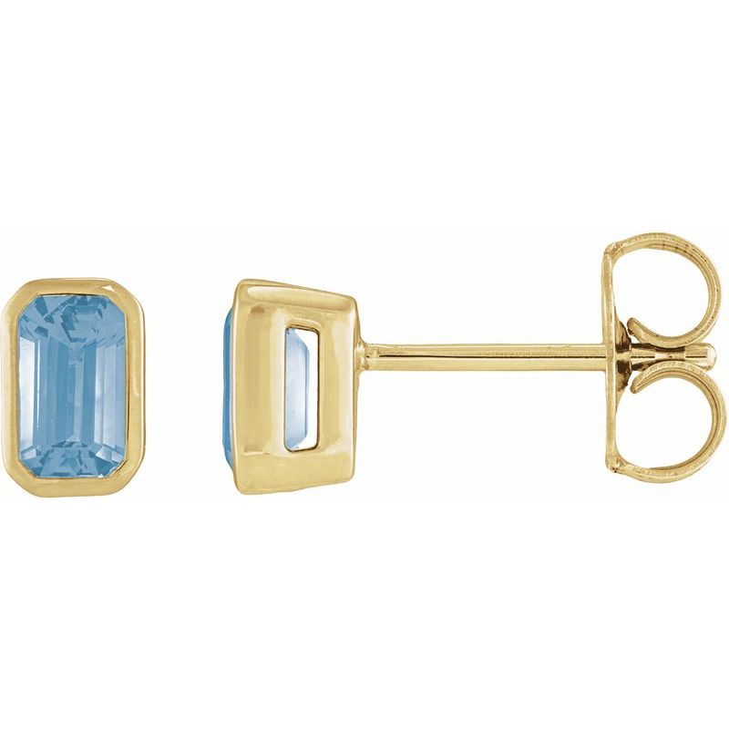 Lightweight Bezel-Set Stud Earrings No. 2