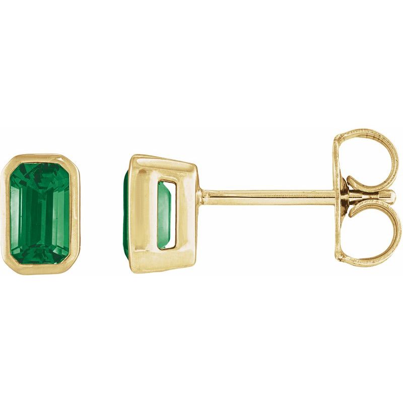 Lightweight Bezel-Set Stud Earrings No. 2