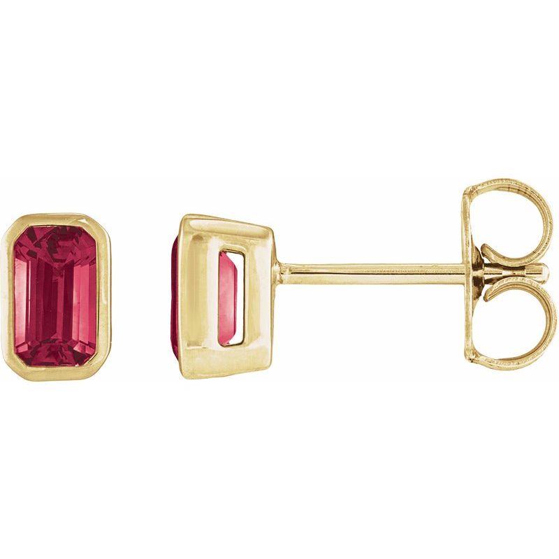 Lightweight Bezel-Set Stud Earrings No. 2
