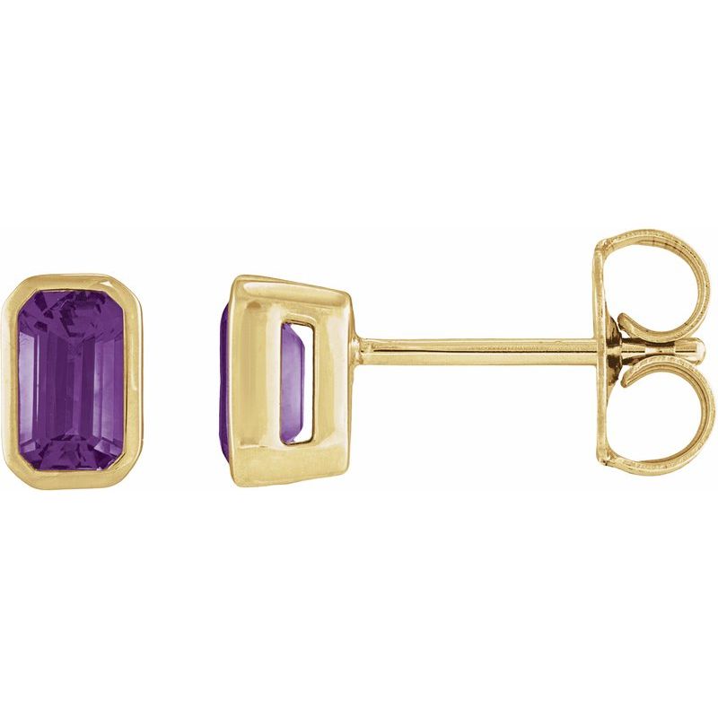 Lightweight Bezel-Set Stud Earrings No. 2