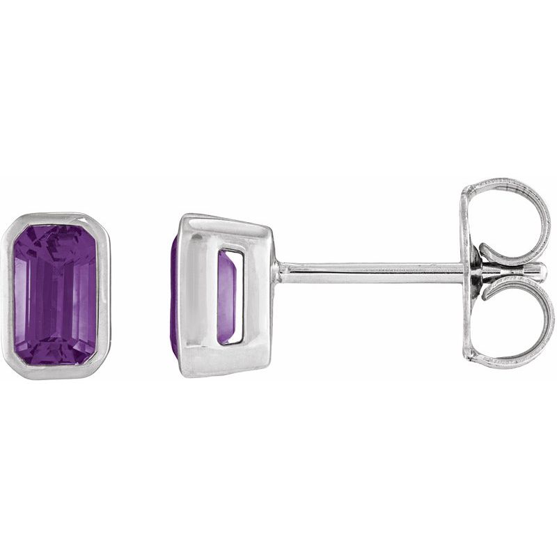 Lightweight Bezel-Set Stud Earrings No. 2