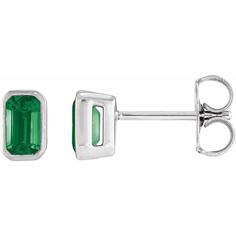 Lightweight Bezel-Set Stud Earrings No. 2