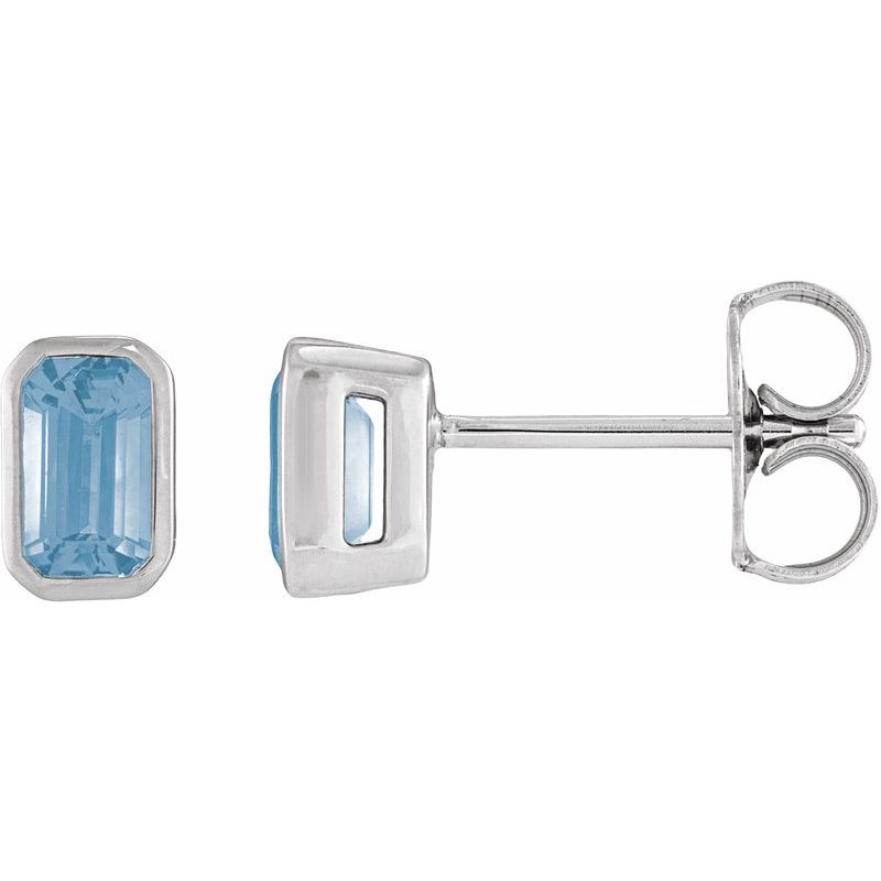 Lightweight Bezel-Set Stud Earrings No. 2