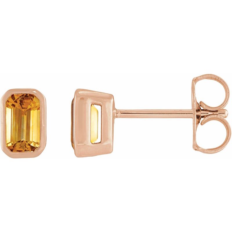 Lightweight Bezel-Set Stud Earrings No. 2