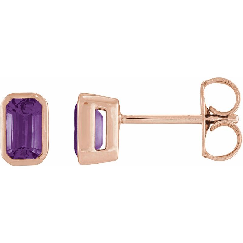 Lightweight Bezel-Set Stud Earrings No. 2