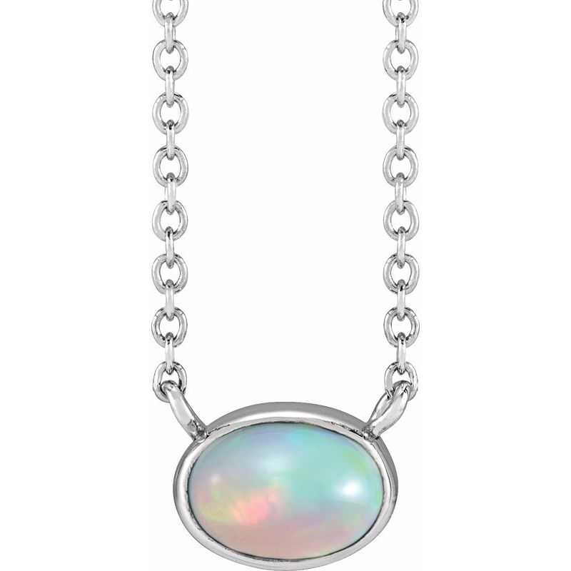 Bezel-Set Cabochon Necklace