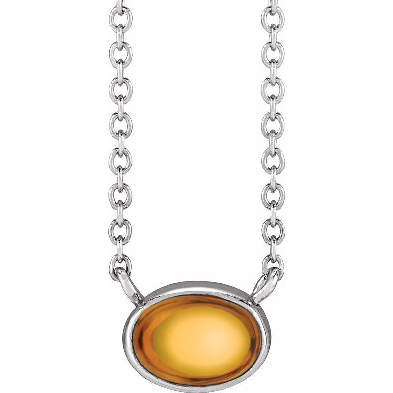 Bezel-Set Cabochon Necklace