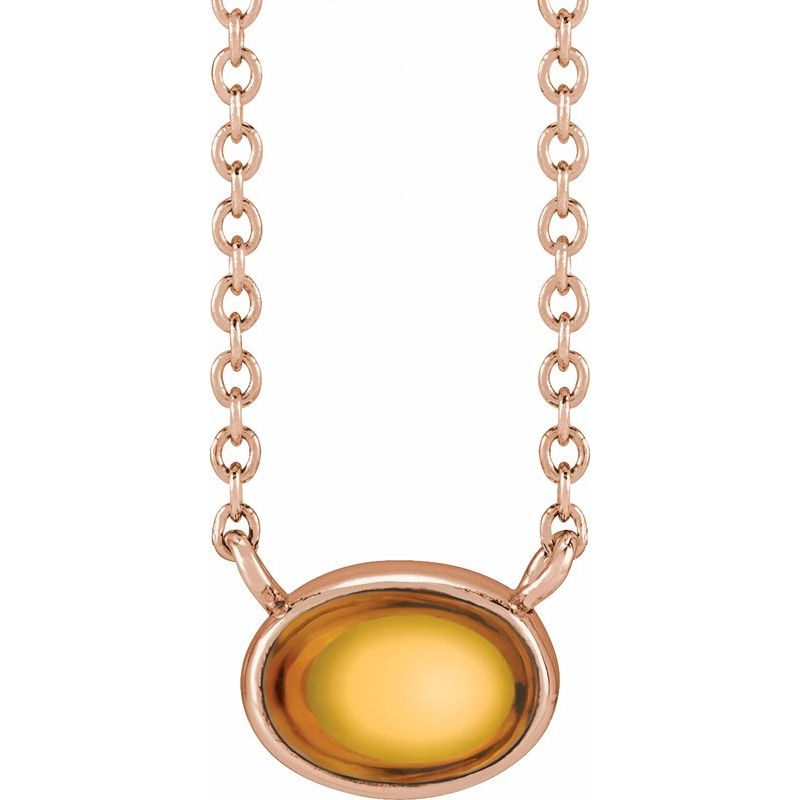 Bezel-Set Cabochon Necklace
