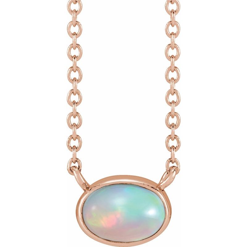 Bezel-Set Cabochon Necklace