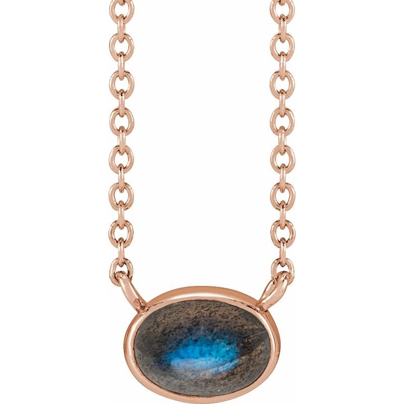 Bezel-Set Cabochon Necklace