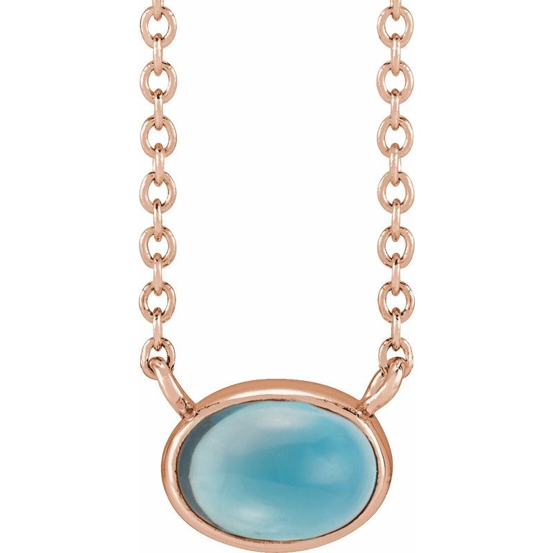 Bezel-Set Cabochon Necklace