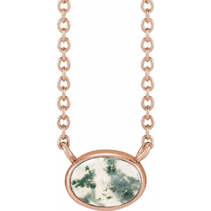 Bezel-Set Cabochon Necklace
