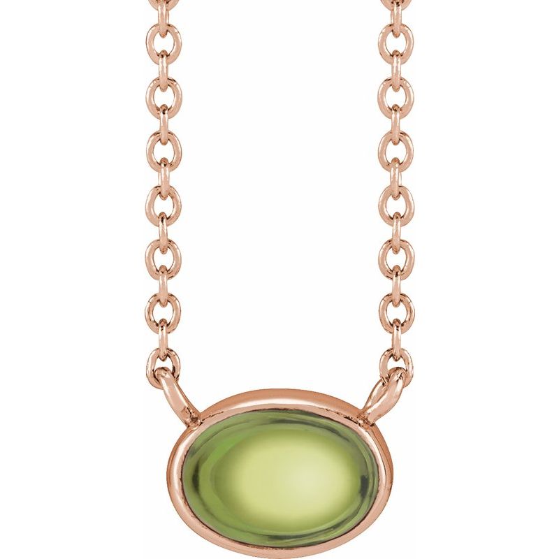 Bezel-Set Cabochon Necklace