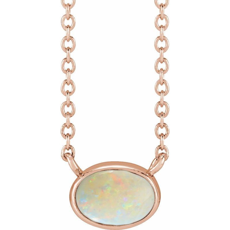 Bezel-Set Cabochon Necklace