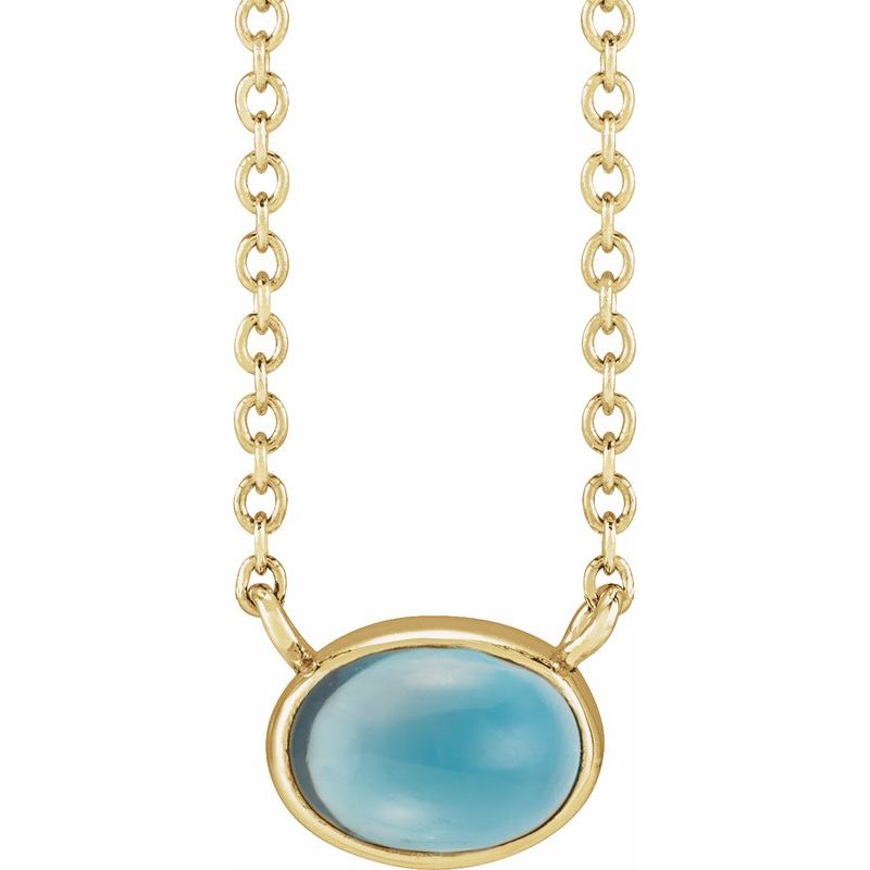 Bezel-Set Cabochon Necklace