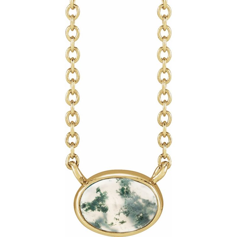 Bezel-Set Cabochon Necklace