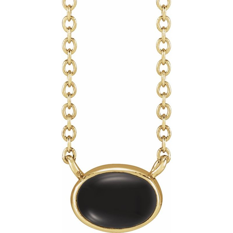 Bezel-Set Cabochon Necklace