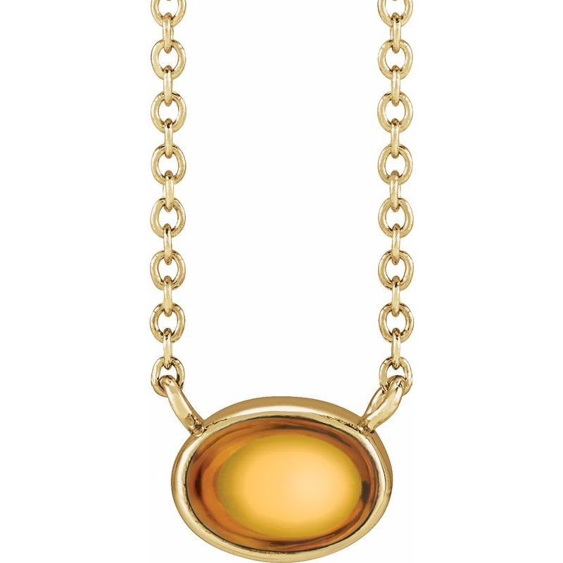 Bezel-Set Cabochon Necklace