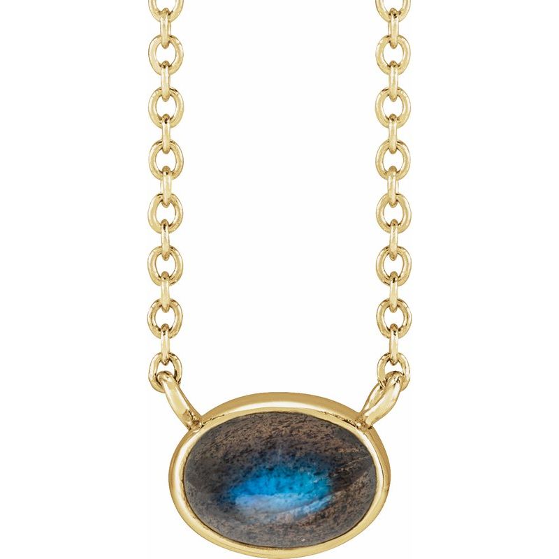 Bezel-Set Cabochon Necklace