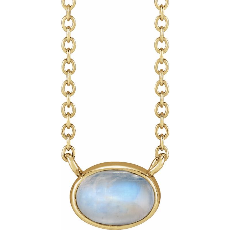 Bezel-Set Cabochon Necklace