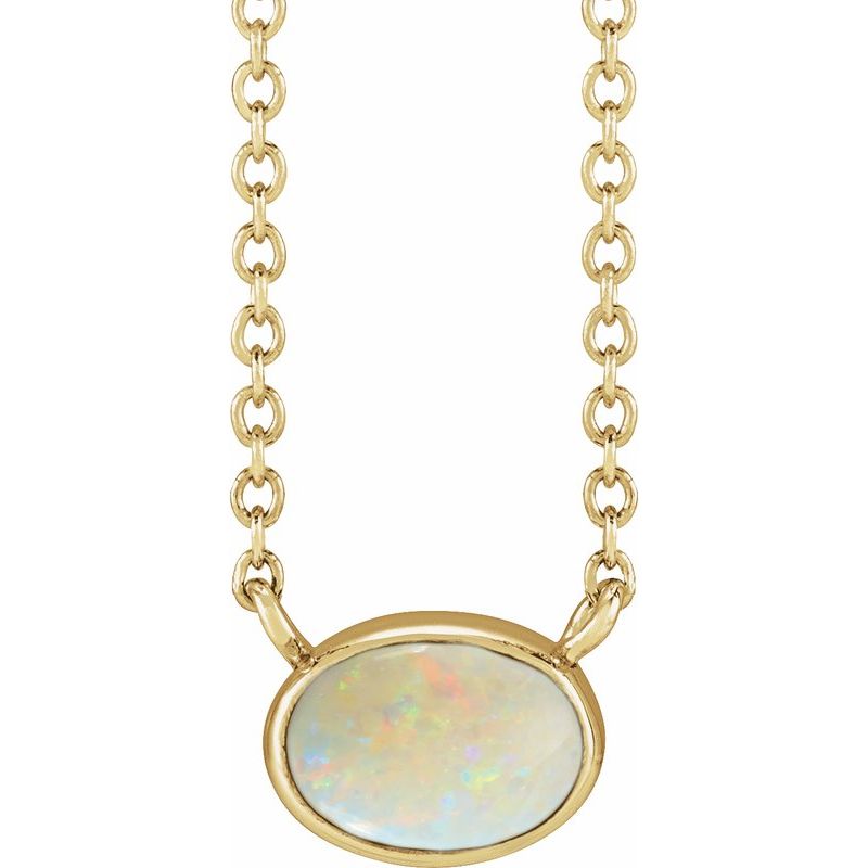 Bezel-Set Cabochon Necklace