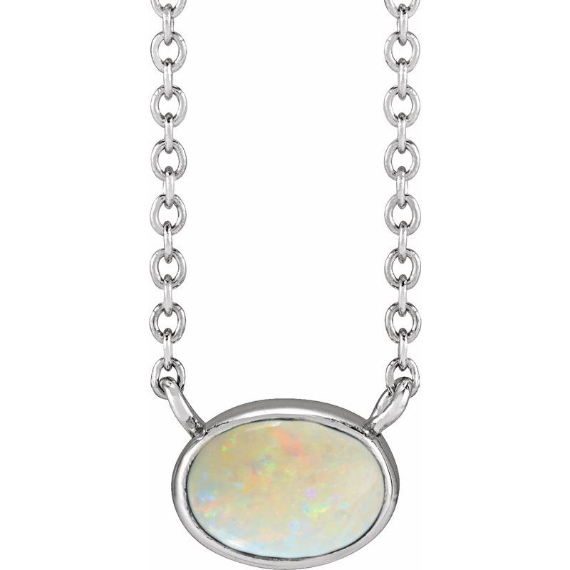 Bezel-Set Cabochon Necklace