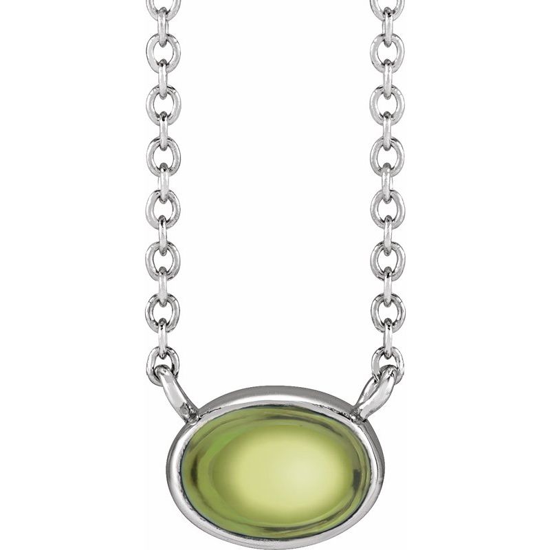 Bezel-Set Cabochon Necklace