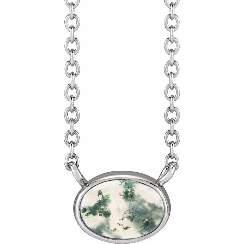 Bezel-Set Cabochon Necklace