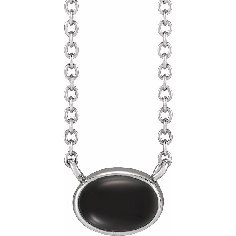 Bezel-Set Cabochon Necklace