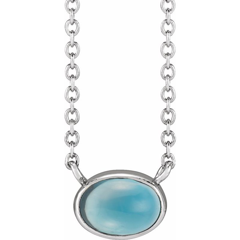 Bezel-Set Cabochon Necklace