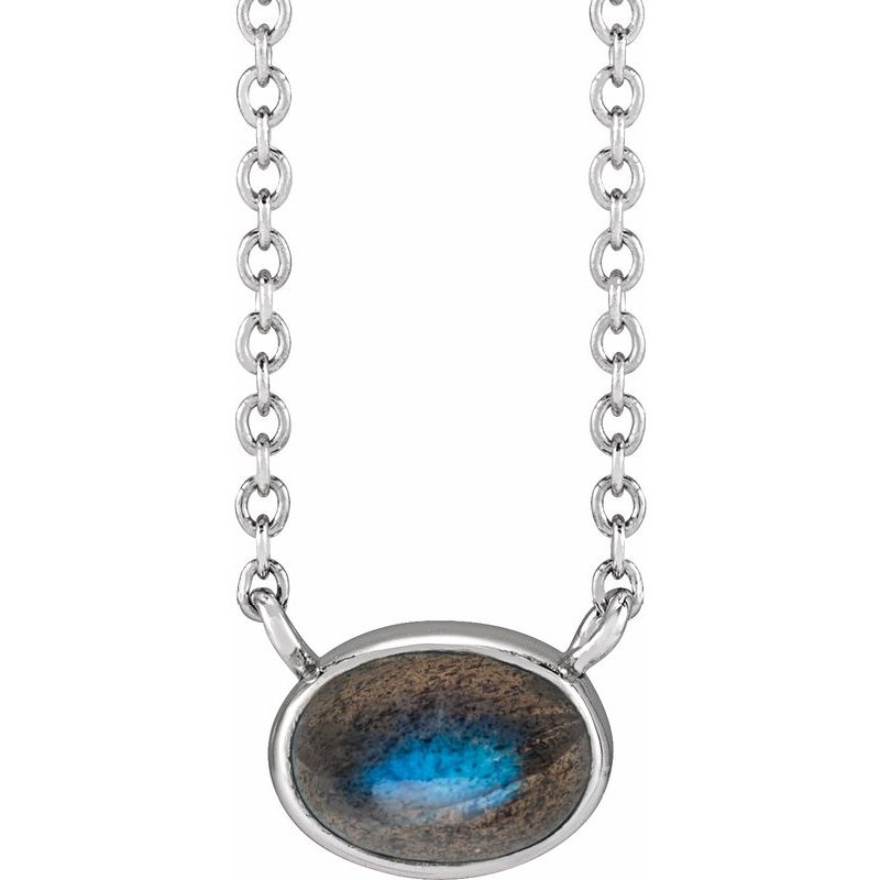 Bezel-Set Cabochon Necklace