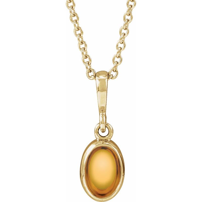 Bezel-Set Cabochon Necklace or Pendant