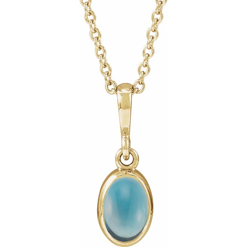 Bezel-Set Cabochon Necklace or Pendant