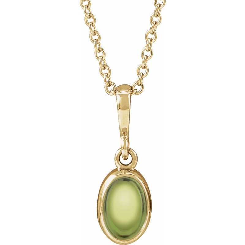 Bezel-Set Cabochon Necklace or Pendant