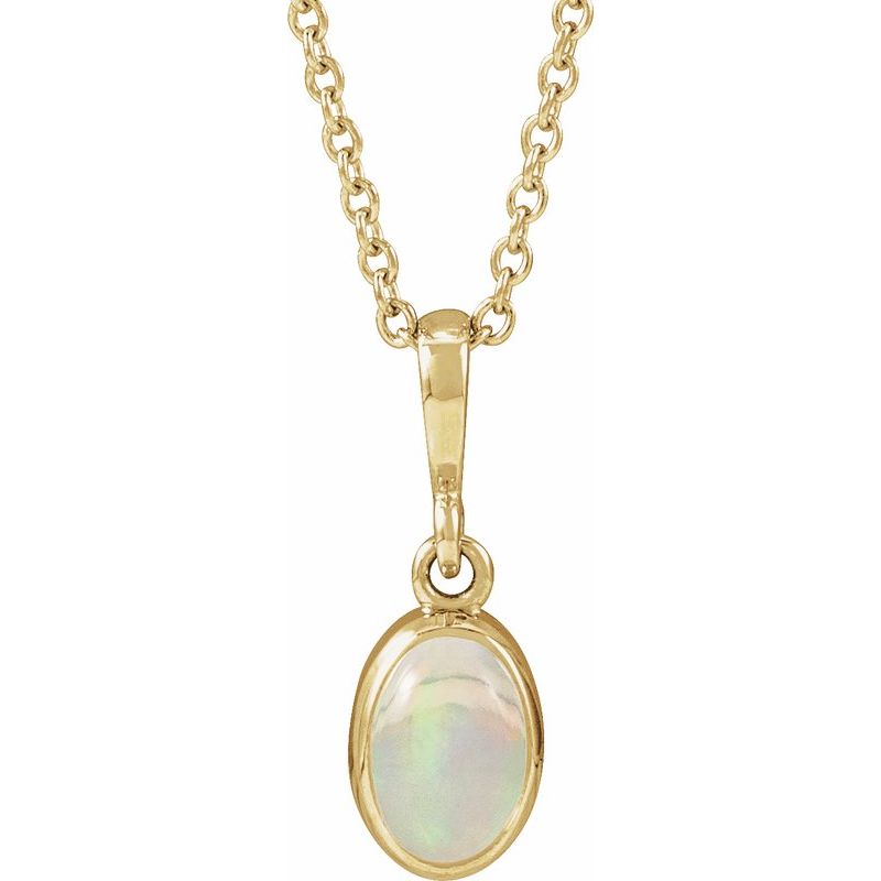 Bezel-Set Cabochon Necklace or Pendant