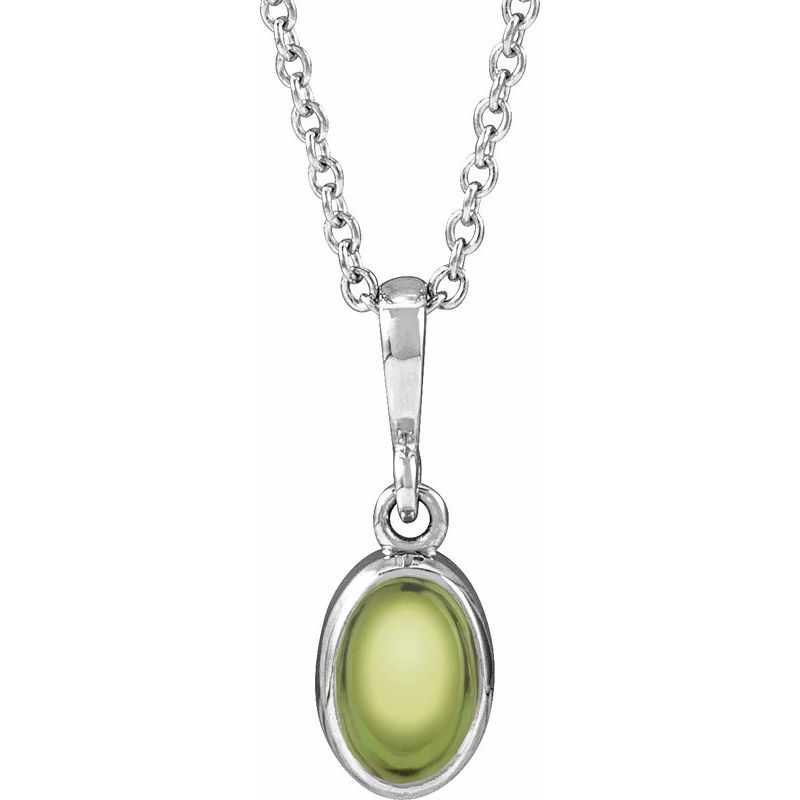Bezel-Set Cabochon Necklace or Pendant