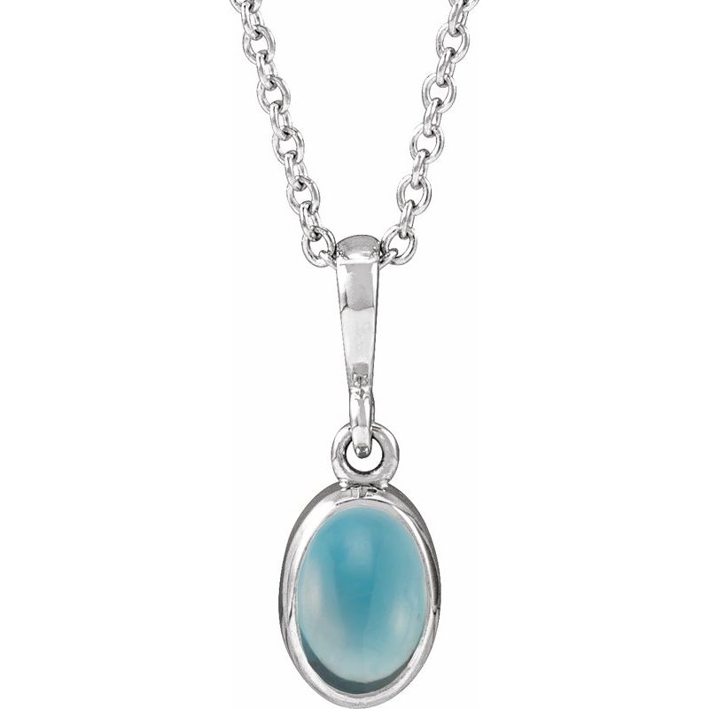 Bezel-Set Cabochon Necklace or Pendant