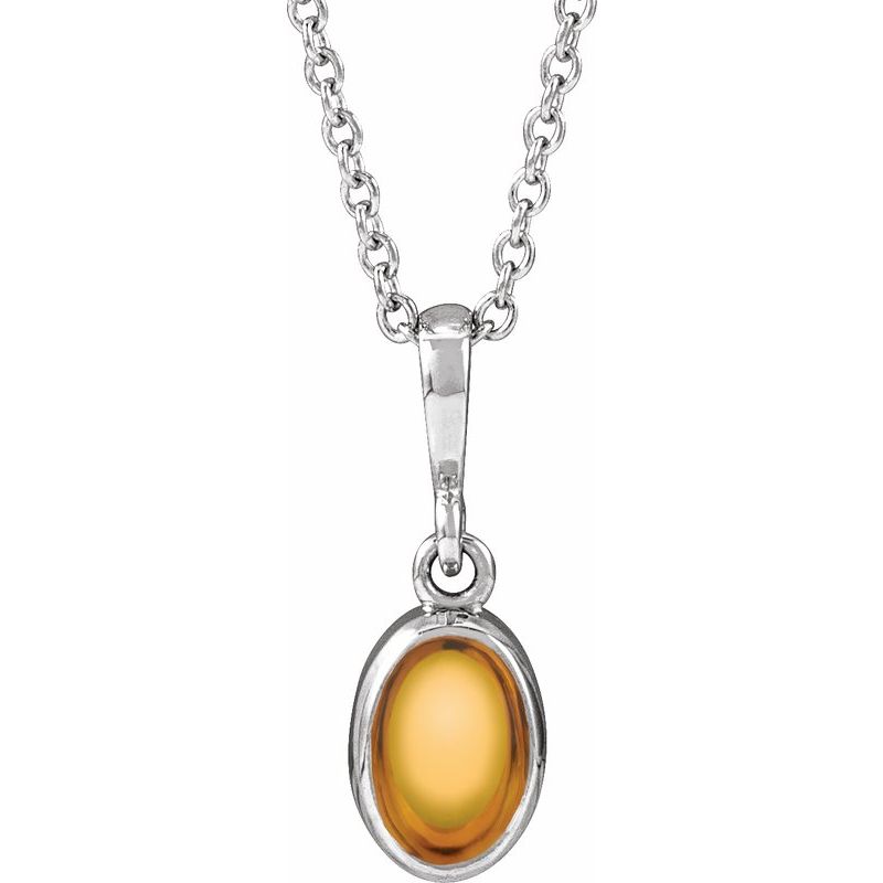Bezel-Set Cabochon Necklace or Pendant