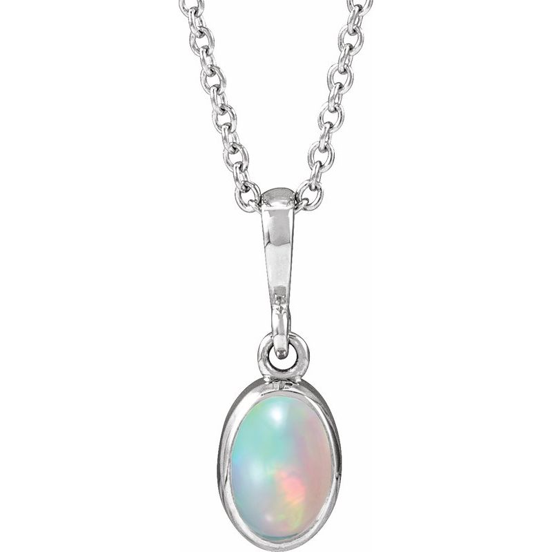 Bezel-Set Cabochon Necklace or Pendant