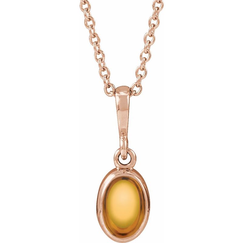 Bezel-Set Cabochon Necklace or Pendant