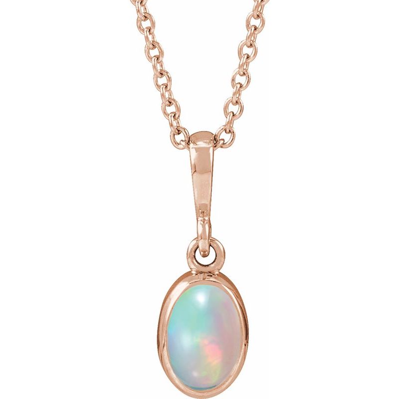 Bezel-Set Cabochon Necklace or Pendant