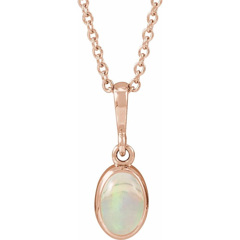 Bezel-Set Cabochon Necklace or Pendant