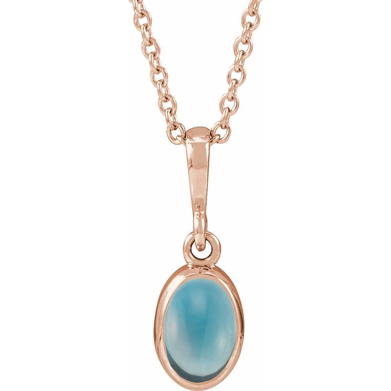 Bezel-Set Cabochon Necklace or Pendant