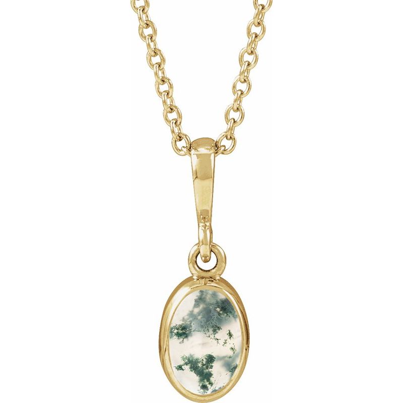 Bezel-Set Cabochon Necklace or Pendant