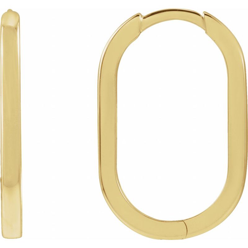 Elongated Hoop Earrings