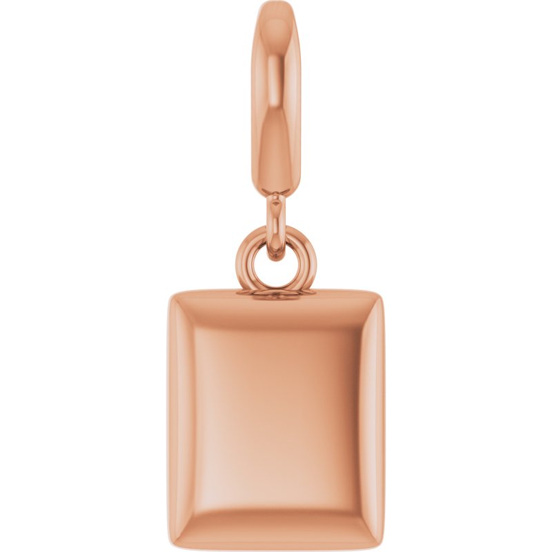 Puffed Dog Tag Charm/Pendant