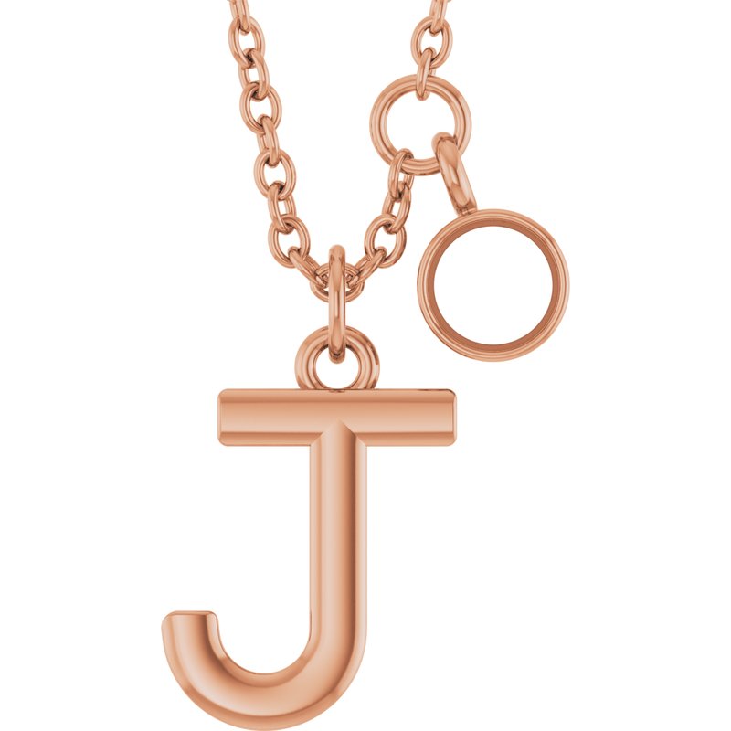 Accented Initial Necklace — 1/10 ct Diamond 16-18″
