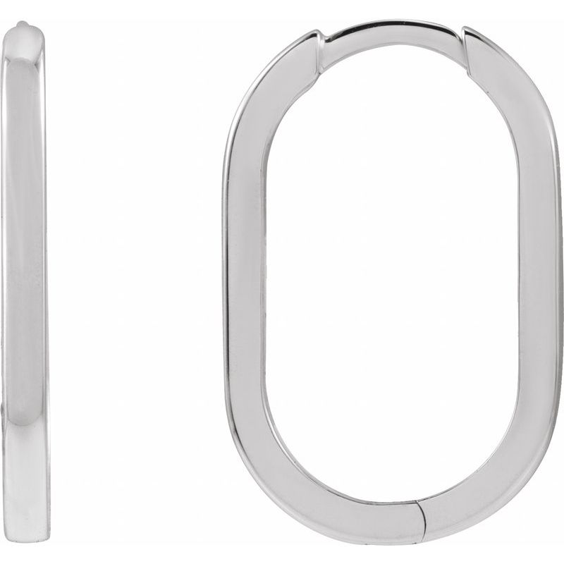 Elongated Hoop Earrings