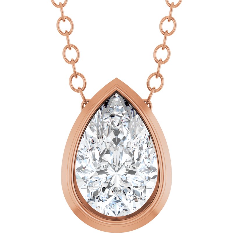 Solitaire Necklace — Diamond 16-18″